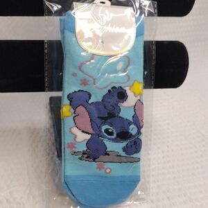 Turquoise Stitch Socks Stars